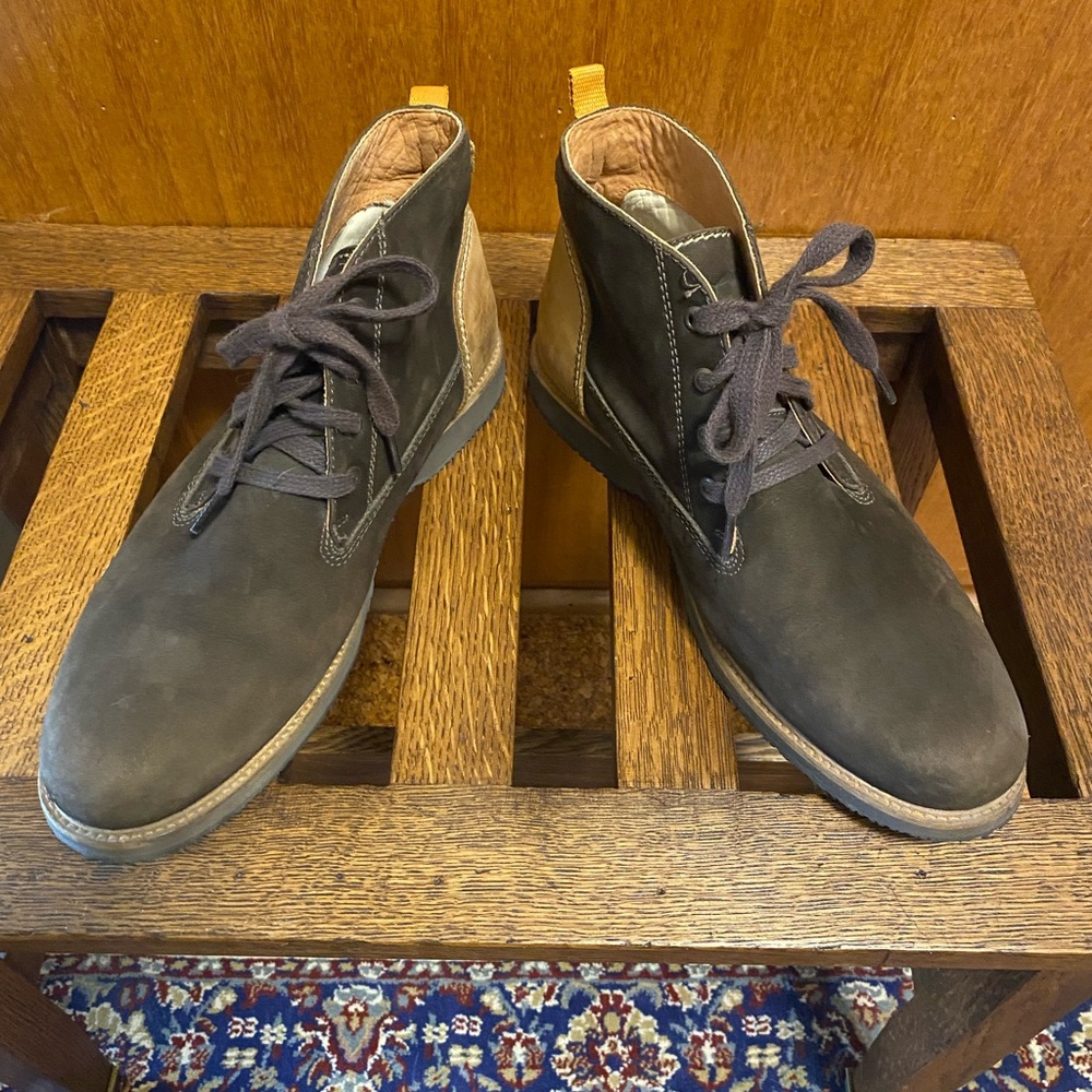 Tommy Bahama Dark Brown and Tan Chukka Boots